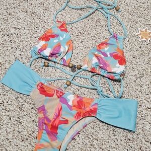 Kaimana Made With Love And Aloha Floral Bikini Set